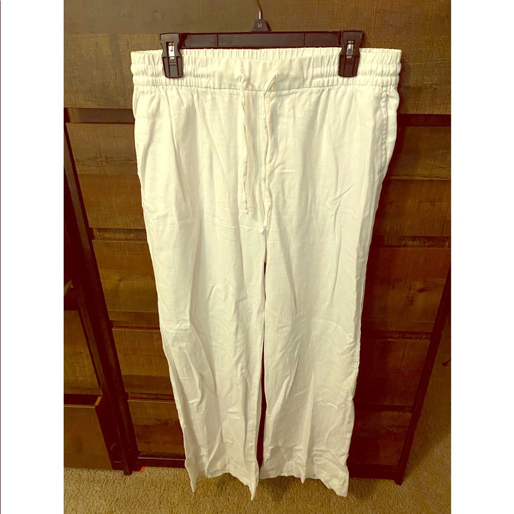 White palazzo pants
